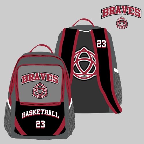 Backpack design for high school team braves