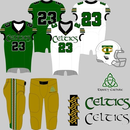 custom design for high school Celtics Football team