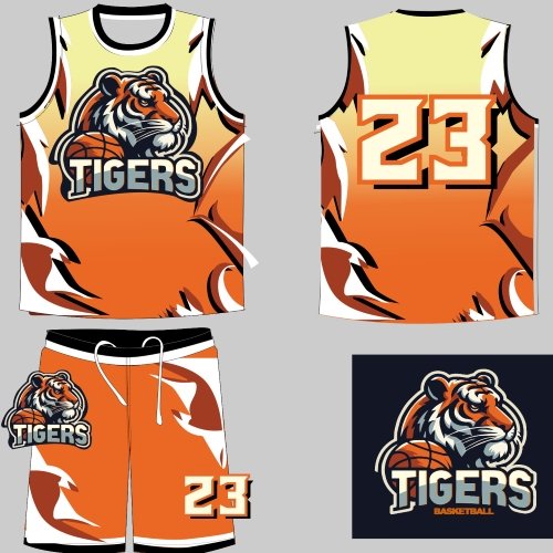 custom design for high school tigers basketball team