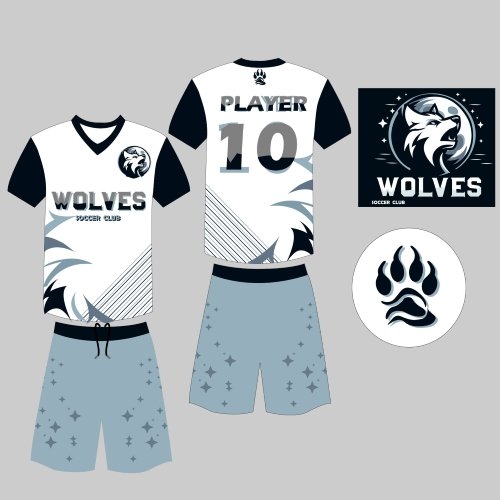 uniform design for high school soccer team wolves